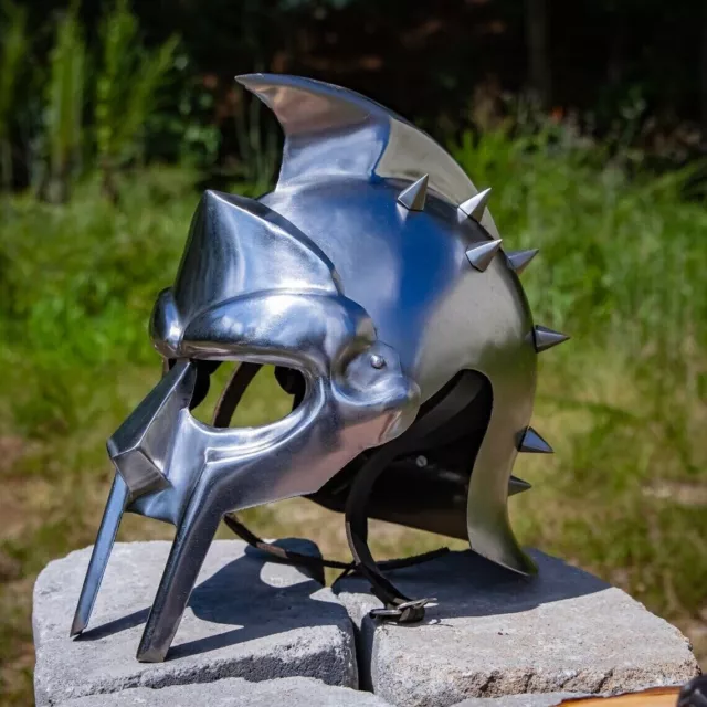 Roman Gladiator Helmet Steel Medieval Replica Costume Reenactment Halloween Gift