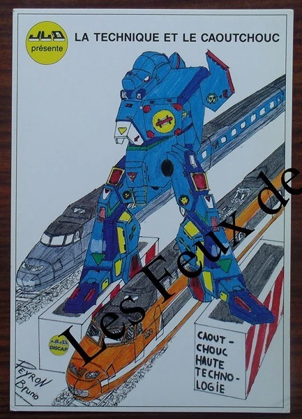 Carte postale JLD Discap,caoutchouc,Bruno Peyron,900 ex. CPSM