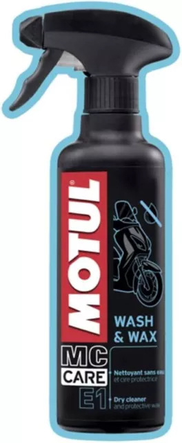 Motul Mccare E1 Wash & Wax Trockenreiniger Reiniger + Pflege 102996 400Ml