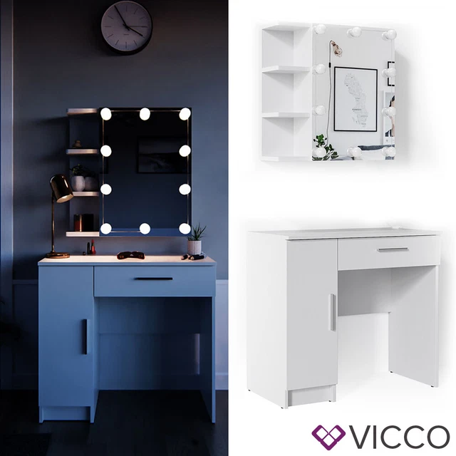 Vicco Emma avec étagère miroir & tabouret - acheter sur