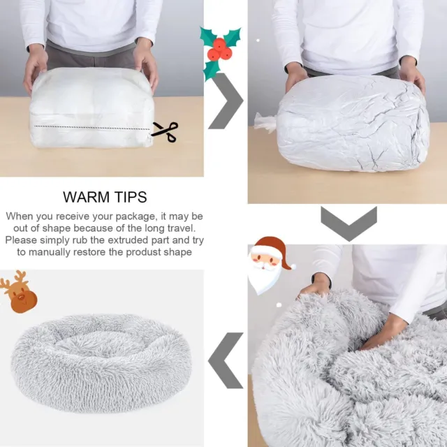 Donut Calming Anti Anxiety for Small Medium Large Pet Dog Cat bed Mat Nest Sofa 10