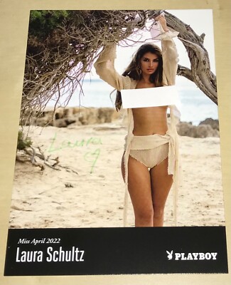 LAURA SCHULTZ PLAYBOY Autogrammkarte Autogramm Karte Playmate Miss