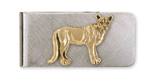 Cougar Jewelry Bronze And Stainless Steel Handmade Mountain Lion Money Clip  COU