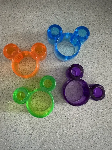 Disney Mickey Ears Acrylic Napkin Rings Set 4 - New In Package