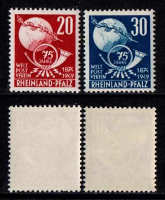 Französische Zone Rheinland Pfalz Mi. Nr. 51 - 52 postfrisch Jahrgang 1949 (15)