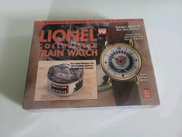 Vintage 1990’s Lionel Collectible Train Watch w/Leather Band.Train Sound NOS NEW