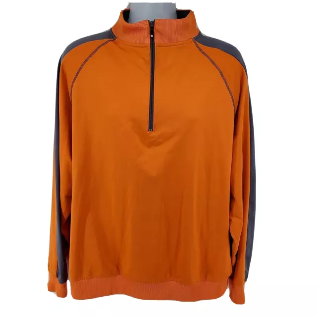 FootJoy 1/2 Zip Golf Pullover Jacket Size XL Orange