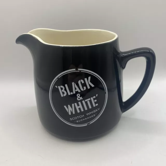 Black & White Buchanans Scotch Whisky Vintage Water Jug Wade England - Barware