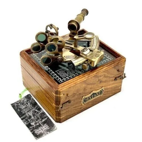 Vintage Brass Sextant Navigation Instruments Working Replica Best Item