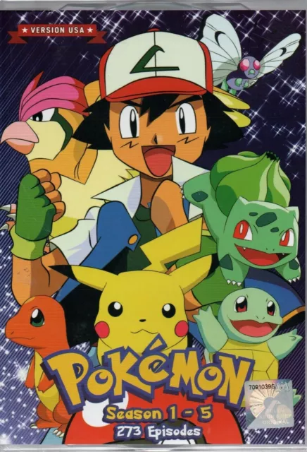 Anime DVD Pokemon Complete Series Season 1-5 Vol.1-283 End English Dubbed