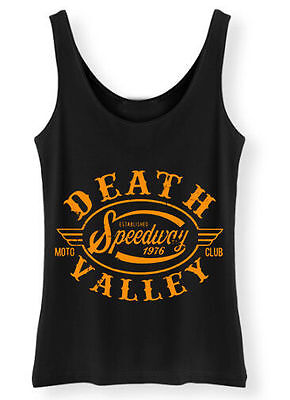 Death Valley Speedway Tank Top SCREENPRINTED Womens ladies Biker vest retro usa