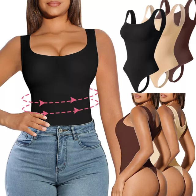 Tik Tok New Women Full Body Shaper Tight Shapewear Tummy Control Tank Bodysuit