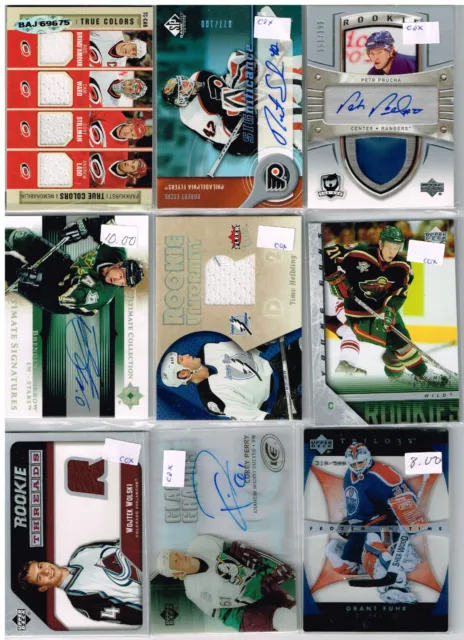 HUGE Lot Of 2005-06 Hockey Autos - Game Used - Rookies - Parallels - Inserts