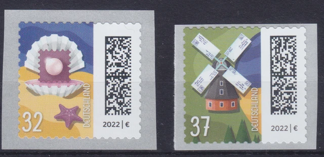 Bundesrepublik 3711/12 SK ** 32 und 37 Ct. Freimarken Welt der Briefe,