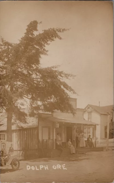 RARE Dolph, Oregon, Ghost Town Photo RPPC Tillamook County, People General Store