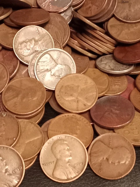 Lincoln wheat cent lot 24+ LBS pennies from old house Wheat Penny Vintage coins 23