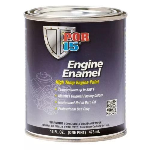 POR15 Engine Enamel Vernis Moteur black (noir) 1 Pint (ca. 473 ml)