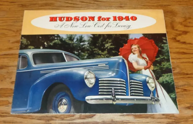 Original 1940 Hudson Full Line Sales Brochure 40 Super-Six De Luxe Eight