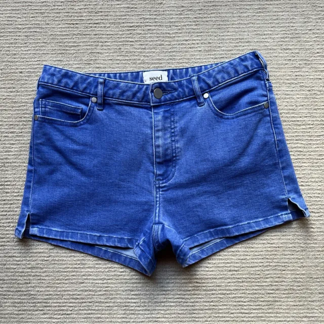 Seed Womens Denim Shorts Blue Size 8