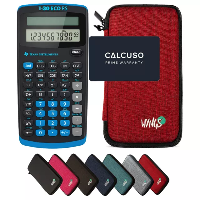 CALCUSO Sparpaket Rot mit Taschenrechner TI-30 ECO RS