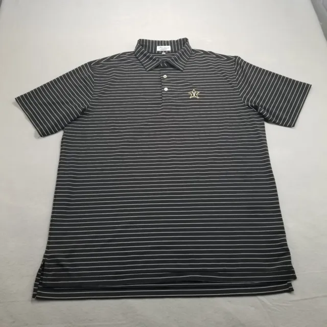 Vanderbilt Commodores Polo Shirt Mens XL Black Peter Millar Summer Comfort Golf