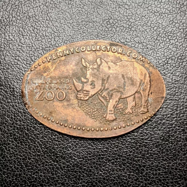 Cleveland Metroparks Zoo RHINO - Pressed Coin, Enlongated Penny Souvenir