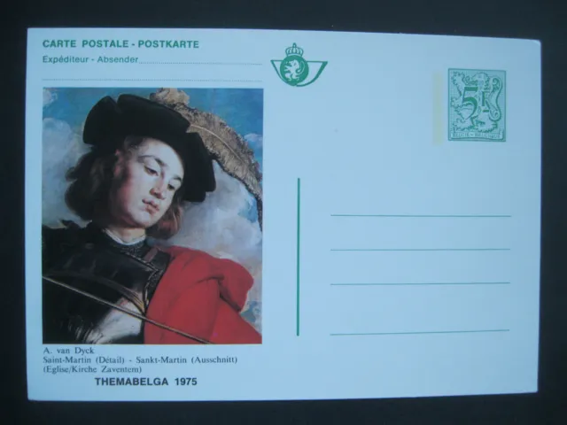 Briefmarke Postkarte Ganzsache Belgien Belgium A.van Dyck THEMABELGA ungebraucht