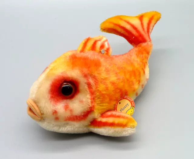 Steiff Fisch Flossy 25 cm 1960er Jahre - mit Knopf und Schild