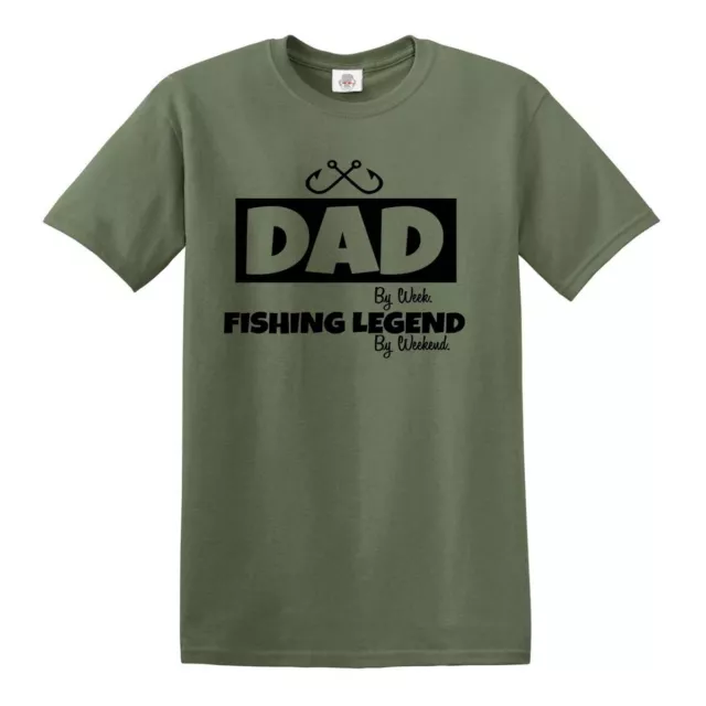 DAD FISHING LEGEND T-Shirt Funny Gift Fisherman Carp Angler Fishing Tackle Top