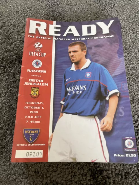 Rangers V Beitar Jerusalem Uefa Cup 1st Oct 1998