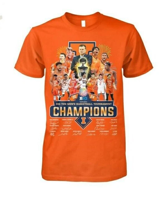 2024 BIG TEN Men’s Basketball Tournament Champions Illinois Fighting T