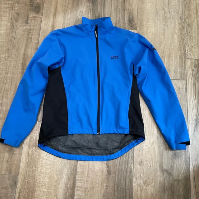 Gore Bike Wear Jacket Mens Extra Large Blue Windstopper Cycling Windbreaker