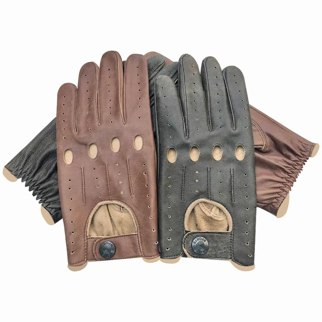 Gants Moto Homme En Cuir De Vache Nappa - Classiques, Doigts Complets Ou Demi-doigts - Conduite Hiver/été - 10 Styles