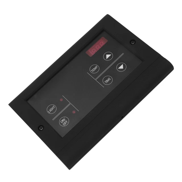 Controlador de temperatura ambiente sauna negro montaje en pared generador de vapor húmedo GB
