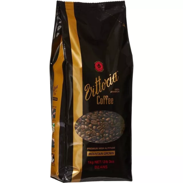 Vittoria High Altitude Mountain Grown Dark Roast Whole Arabica Coffee Bean 1kg