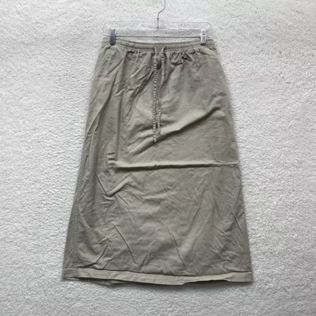 90s Y2K Vintage Blair Khaki Tan Beige Midi Skirt Womens M Medium