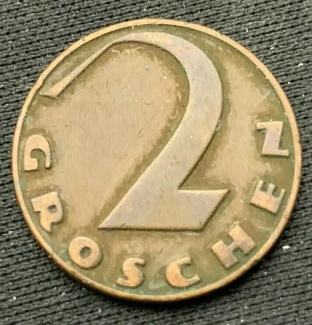 1926 Austria 2 Groschen Coin Bronze XF   Franz Joseph     #K212