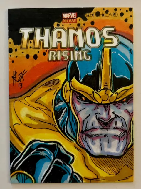 2013 Upper Deck Marvel NOW! Sketch Card Thanos Rising by Elvin HERNANDEZ 1/1