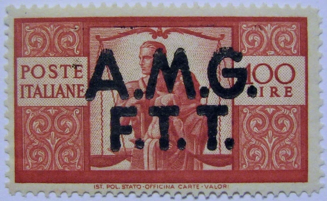 1947 ITALY (TRIESTE) #14: F/VF MLH Overprint - Allied Military Government issue
