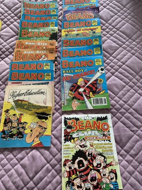15 Beano Fun size Comic Library Selection Plus One Beano Club Special