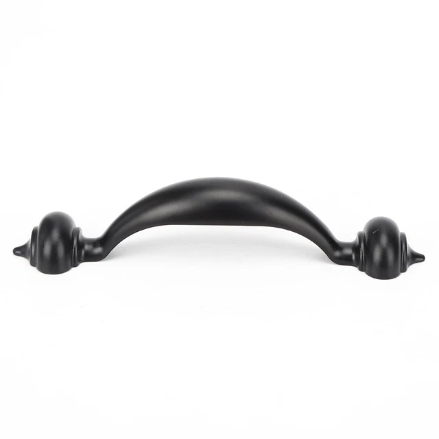 5Pcs Black Thicken Aluminum Alloy Pull Handle Furniture Drawer Wardrobe Cabinet