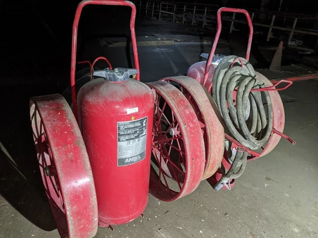 ANSUL Mobile Dry Chemical Fire Extinguisher Carts - Lot of 2 Hit # OK154B ANSUL Mobile Dry Chemical Fire Extinguisher Carts - Lot of 2 Hit # OK154B