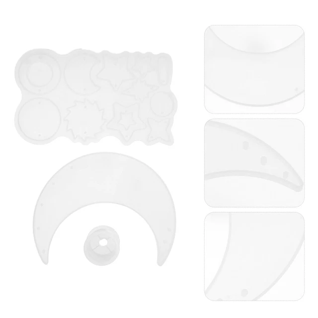 1 Set Silikon Mond Epoxy Harz Formen Sterne Mond Silikon Wand Hängen Casting 10