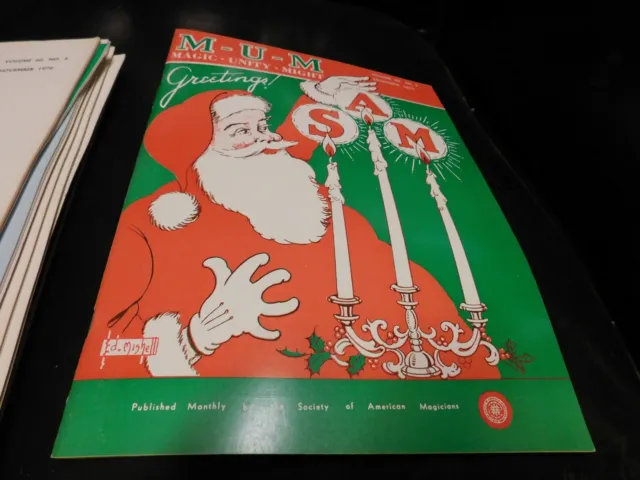 MUM Magazine Magic Unity Might Magician Christmas December 1970