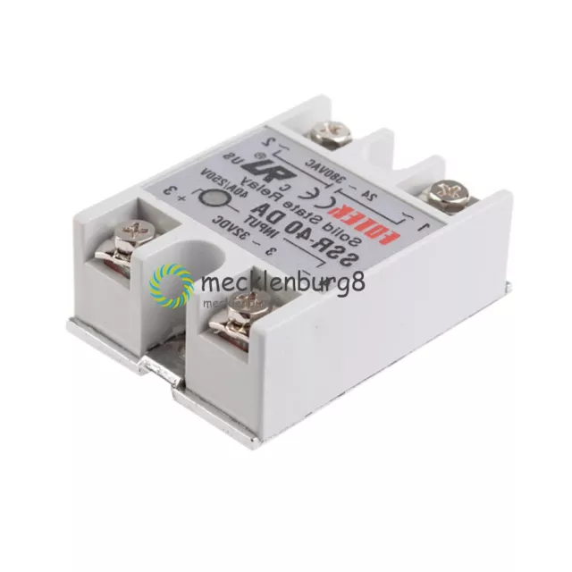 SSR-40DA 40A Solid State Relay Module DC 3-32V To AC 24-380V For Arduino