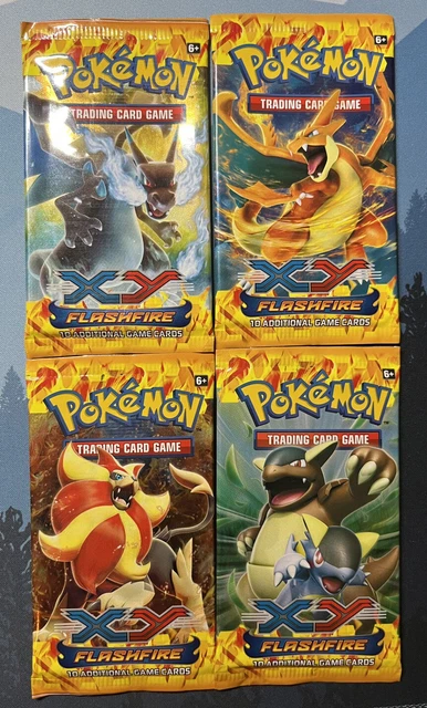 Pokemon XY Flashfire EMPTY Booster Pack Set Art