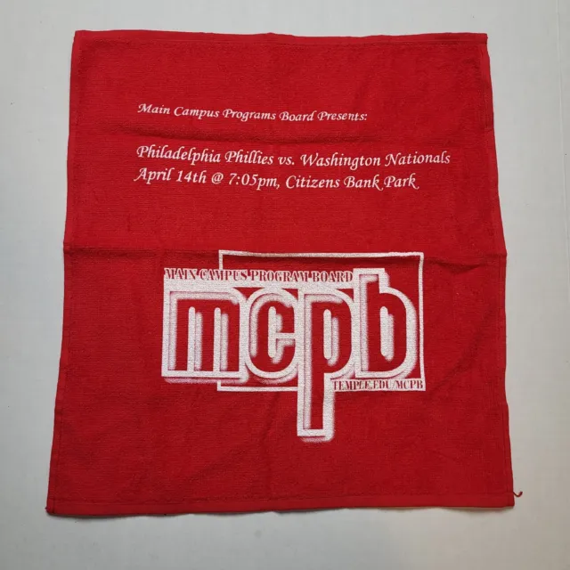 Temple University Hand Towel Main Campus Programs Red