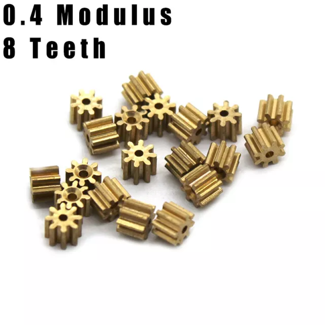 0.4 Modulus ingranaggio metallo rame 8 denti motore giocattolo auto mandrino ingranaggio trasmissione