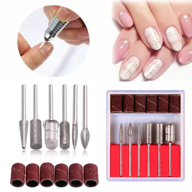 12pcs / Set Eléctrico Manicura Brocas de Taladro Pedicura Lima Máquina Tool Kits