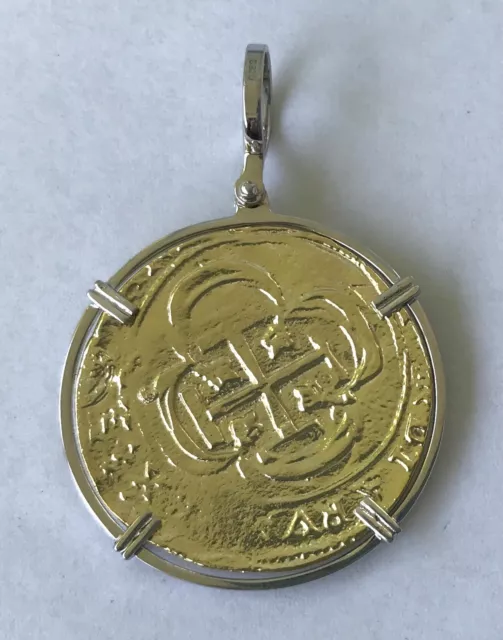 ATOCHA COIN PENDANT Design Era 1600-1700 Sunken Treasure 14K Gold ...
